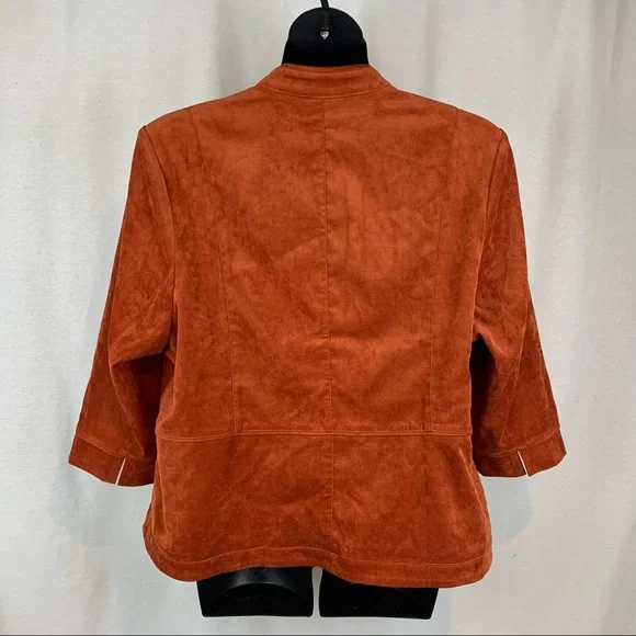 Fox &Ali faux suede rust jacket , size 3x - Picture 2 of 6